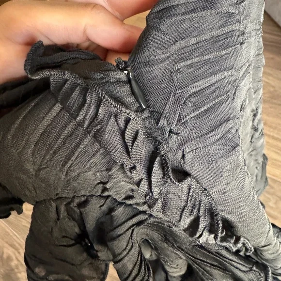 ZARA Asymmetric Ruffled Mini Dress - Picture 5 of 7